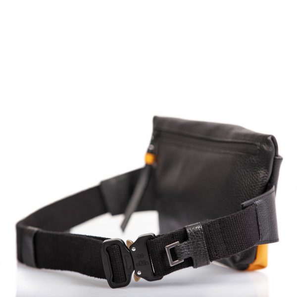 Cinzia Rossi - Black and yellow leather belt bag