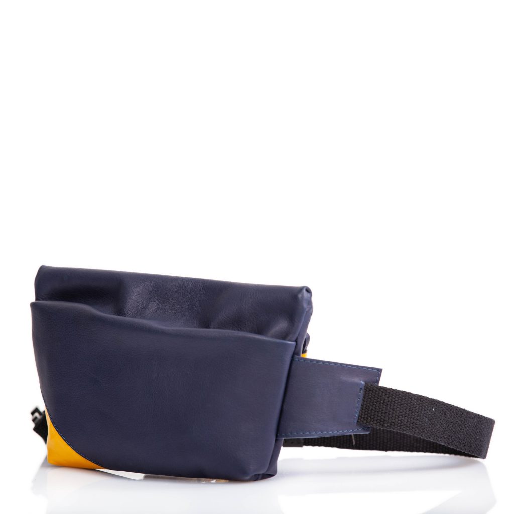 Cinzia Rossi - Blue and yellow leather belt bag