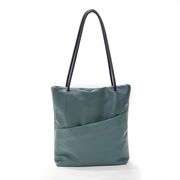 Green leather tote-bag - Cinzia Rossi