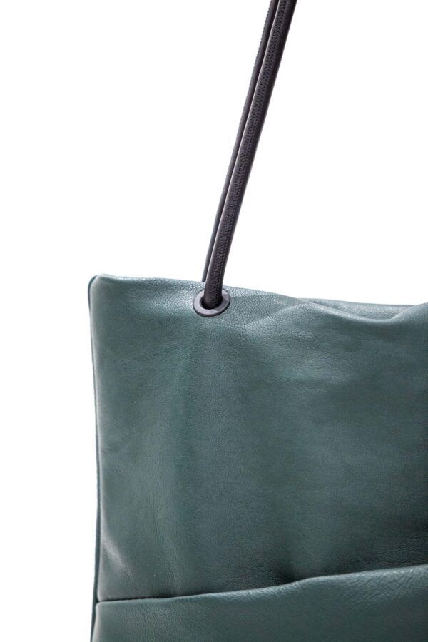 Green leather tote-bag - Cinzia Rossi