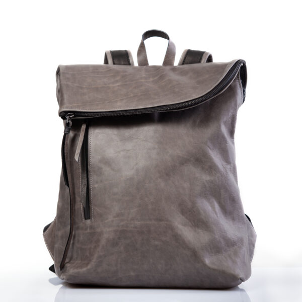 Marble gray leather backpack - Cinzia Rossi