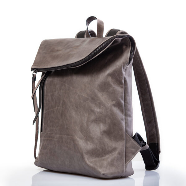 Marble gray leather backpack - Cinzia Rossi