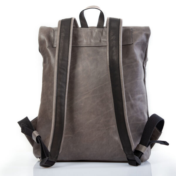 Marble gray leather backpack - Cinzia Rossi