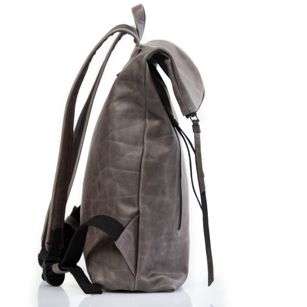 Marble gray leather backpack - Cinzia Rossi