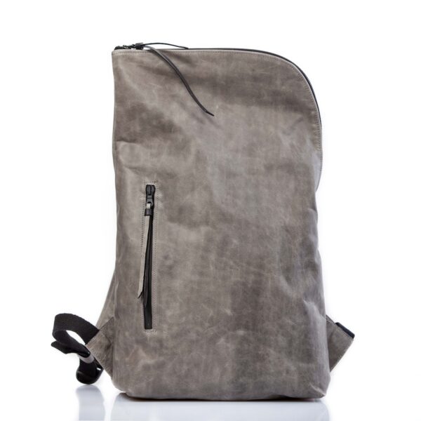 Stone gray leather backpack - Cinzia Rossi