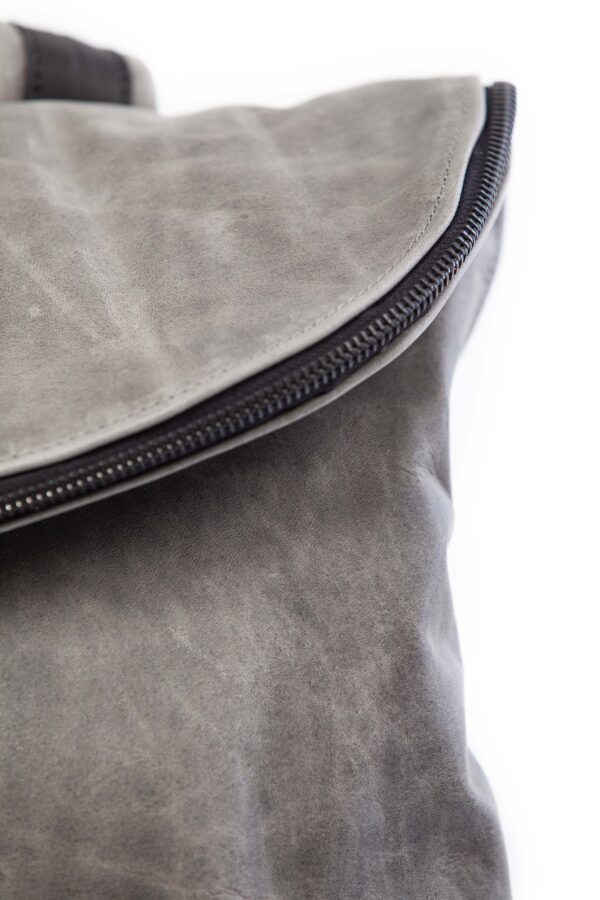 Stone gray leather backpack - Cinzia Rossi