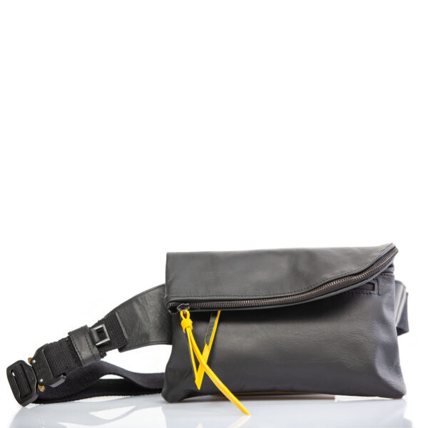 Black leather belt bag - Cinzia Rossi